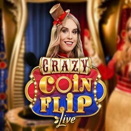 Crazy Coin Flip slot logo by Evolution at Tombriches Casino