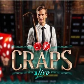 Official Live Casino logo: Live Craps by Evolution at Tombriches Casino