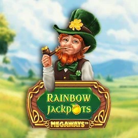 Rainbow Jackpots Megaways logo by Red Tiger Gaming at Tombriches Casino
