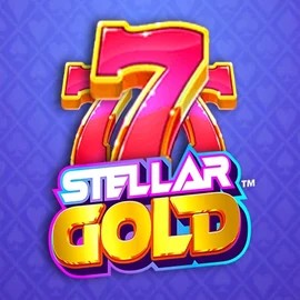 Official Slots logo: Stellar Gold by Snowborn Games at Tombriches Casino